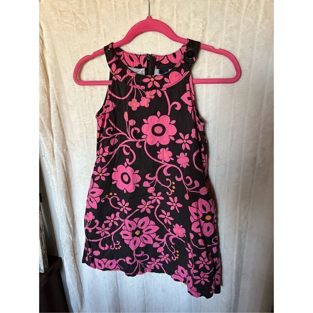 Gap Kids Brown With Pink Floral Dress Kids Size XL (12)